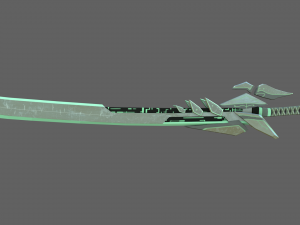 futuristic sci-fi sword pack - 4 swords with distinct designs low-poly s 3D Model