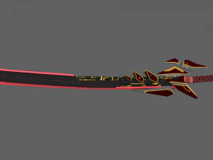 futuristic sci-fi sword pack - 4 swords with distinct designs low-poly s 3D Model