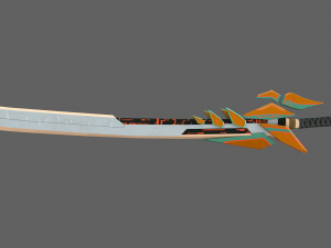 futuristic sci-fi sword pack - 4 swords with distinct designs low-poly s 3D Model