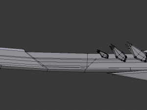 futuristic sci-fi sword pack - 4 swords with distinct designs low-poly s 3D Model