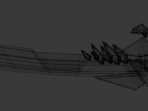 futuristic sci-fi sword pack - 4 swords with distinct designs low-poly s 3D Model
