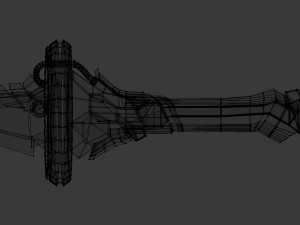 futuristic sci-fi samurai sword 2 low-poly 3D Model