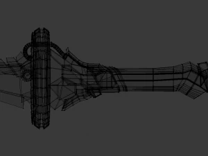 futuristic sci-fi samurai sword 2 low-poly 3D Model