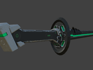 futuristic sci-fi samurai sword 3 low-poly Model 3D