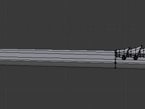 futuristic sci-fi samurai sword 3 low-poly 3D Model