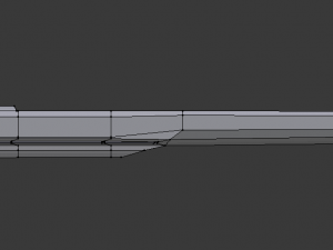samurai sword 4 - scifi dark steel blade low-poly 3D Model