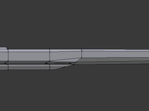 &eacute;p&eacute;e de samoura&iuml; 4 - lame en acier sombre scifi low-poly Modèle 3D