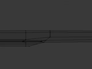 &eacute;p&eacute;e de samoura&iuml; 4 - lame en acier sombre scifi low-poly Modèle 3D