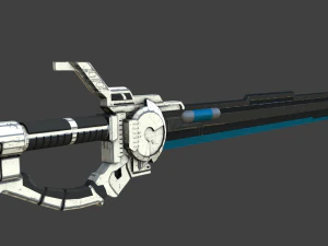 sci-fi futuristic blade - low-poly 3D Model
