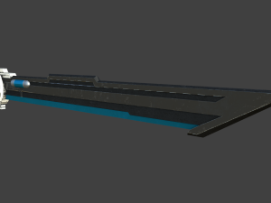 sci-fi futuristic blade - low-poly Model 3D