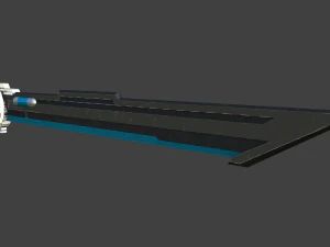 sci-fi futuristic blade - low-poly 3D Model