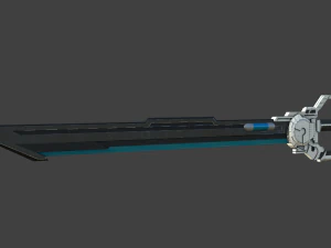 sci-fi futuristic blade - low-poly 3D Model