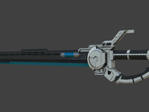 sci-fi futuristic blade - low-poly Model 3D