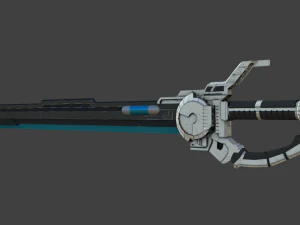 sci-fi futuristic blade - low-poly 3D Model