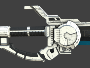 sci-fi futuristic blade - low-poly Model 3D