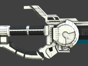 sci-fi futuristic blade - low-poly 3D Model
