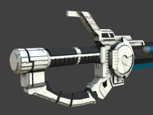 sci-fi futuristic blade - low-poly Model 3D