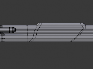 sci-fi futuristic blade - low-poly Model 3D
