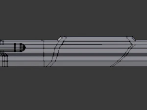 sci-fi futuristic blade - low-poly 3D Model
