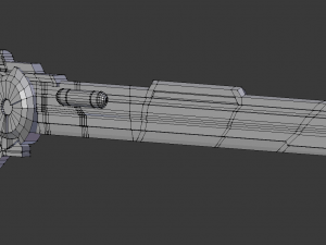 sci-fi futuristic blade - low-poly Model 3D