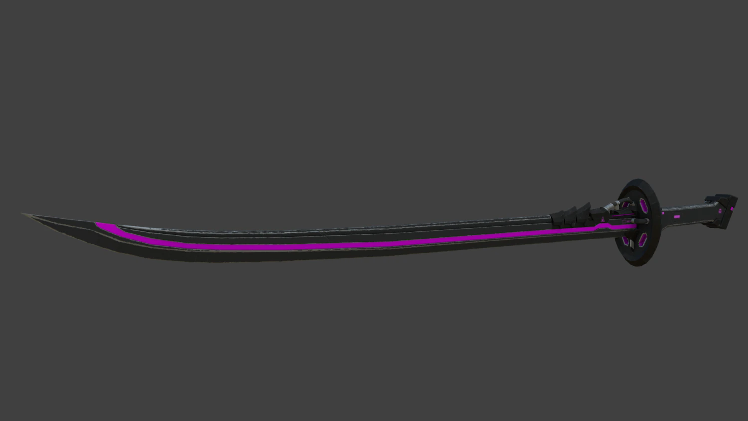 corrupt futuristic samurai sword low-poly 3D Model .c4d .max .obj .3ds .fbx .stl .blend 