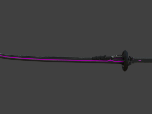 corrupt futuristic samurai sword low-poly Modèle 3D