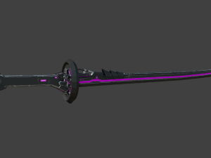corrupt futuristic samurai sword low-poly Modèle 3D