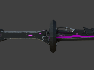 corrupt futuristic samurai sword low-poly Modèle 3D