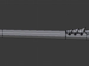 corrupt futuristic samurai sword low-poly 3D Model