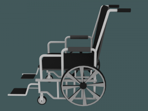 wheelchair low-poly 3D Model