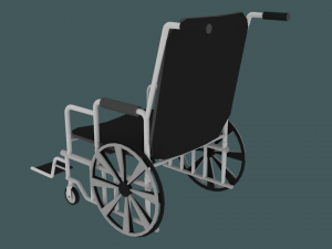 wheelchair low-poly 3D Model