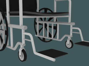 wheelchair low-poly 3D Model