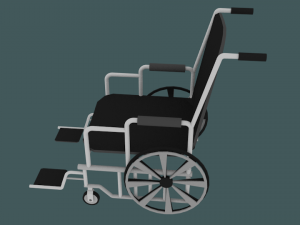 wheelchair low-poly 3D Model