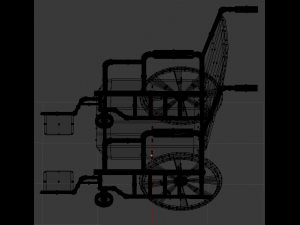 wheelchair low-poly 3D Model