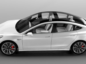 Tesla model 3 3D 模型