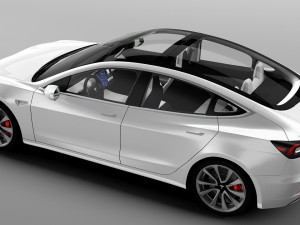 Tesla model 3 3D 模型