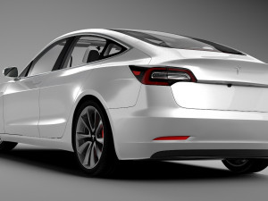 Tesla model 3 3D 模型