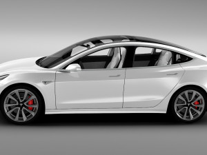 Tesla model 3 3D 模型