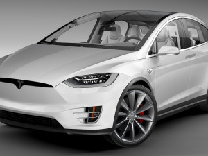 Tesla model x Modelo 3D