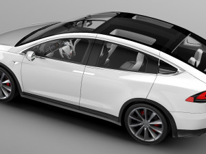 Tesla model x Modelo 3D