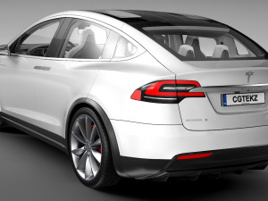 Tesla model x Modelo 3D