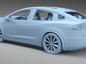 Tesla model x Modelo 3D