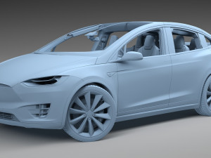 Tesla model x Modelo 3D
