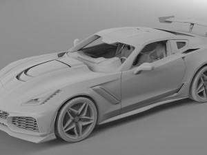 chevrolet corvette zr1 2019 3D मॉडल