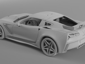 chevrolet corvette zr1 2019 3D मॉडल