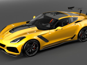 chevrolet corvette zr1 2019 3D मॉडल