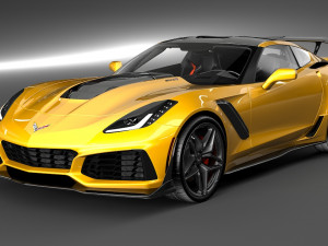chevrolet corvette zr1 2019 3D मॉडल