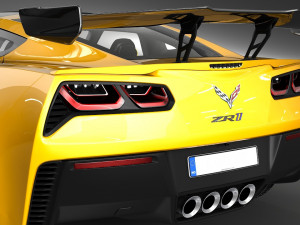 chevrolet corvette zr1 2019 3D मॉडल