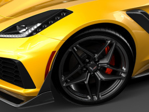 chevrolet corvette zr1 2019 3D मॉडल