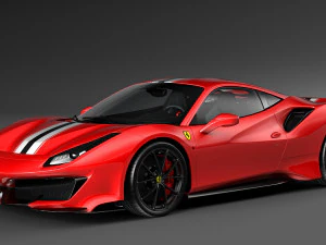 ferrari 488 pista Modelo 3D